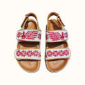 Sandals "RED CORNFLOWERS" by Kokosha buy online