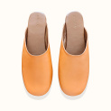 Orange mules with flowers by Kokosha buy online