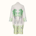 Kimono "SUMMER GARDEN" linen with silk trim and embroidery by Kokos...
