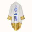 Kimono "TILES" linen with silk trim and embroidery by Kokosha buy o...