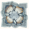 Shawl "LACE" wool 135x135 on grey background by Kokosha buy online