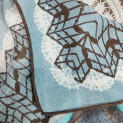 Shawl "LACE" wool 135x135 on grey background by Kokosha buy online